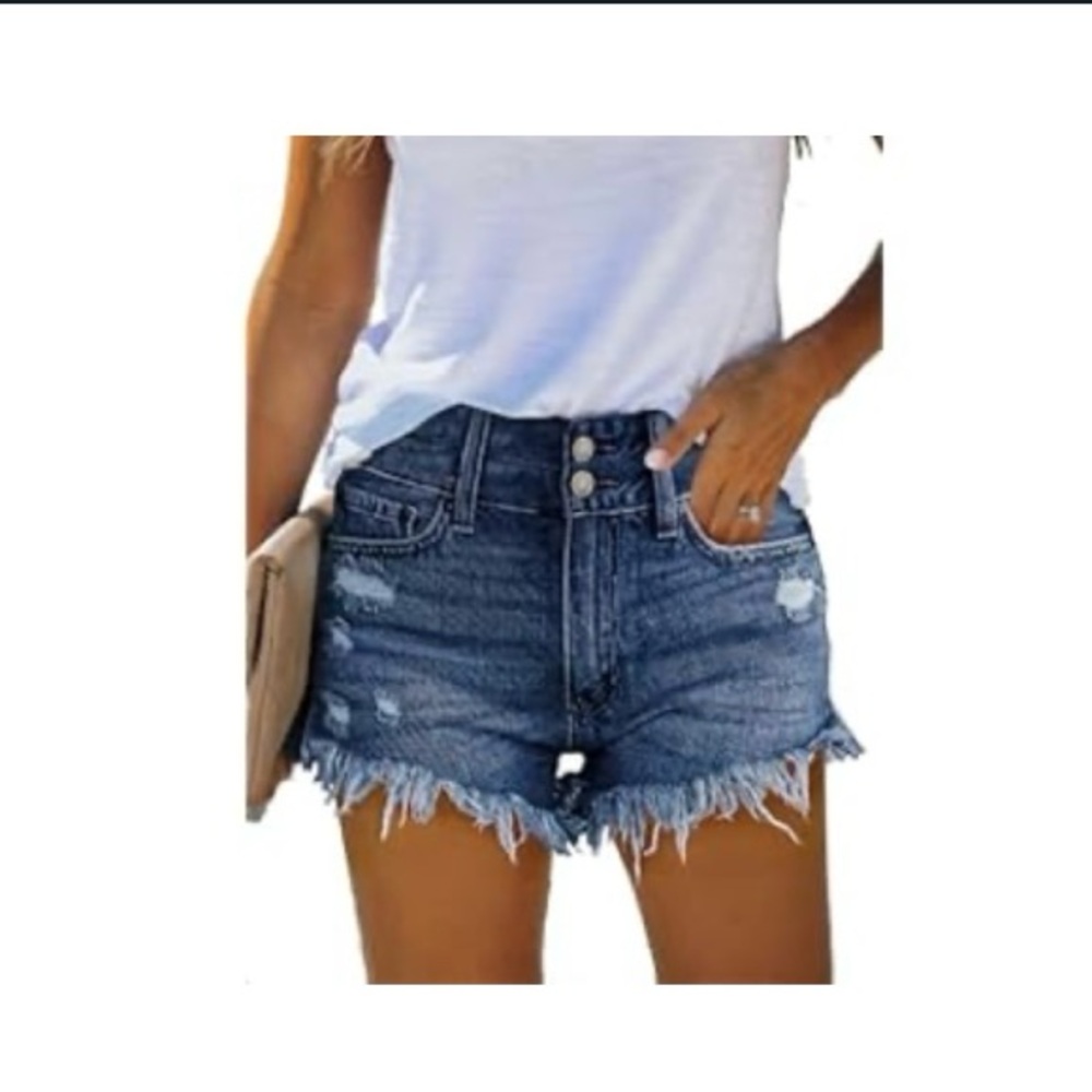 Denim Distressed Women Shorts